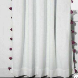 Pillowfort Blackout Curtain Panel (1) White Violet